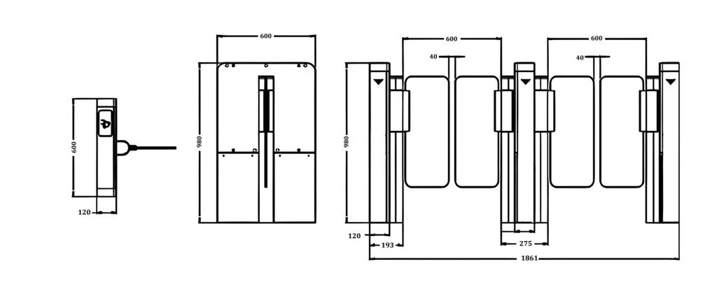 ST01 Speed Gate Dimension