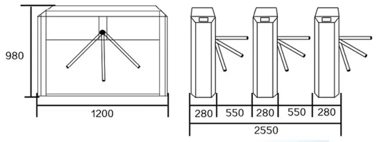 TR04-stand-bridge-tripod-turnstile-size