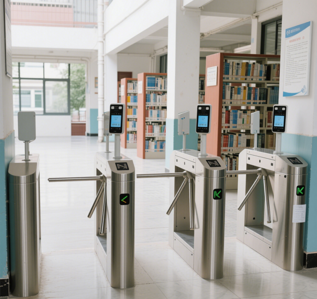 Tripod turnstiles used in libraries