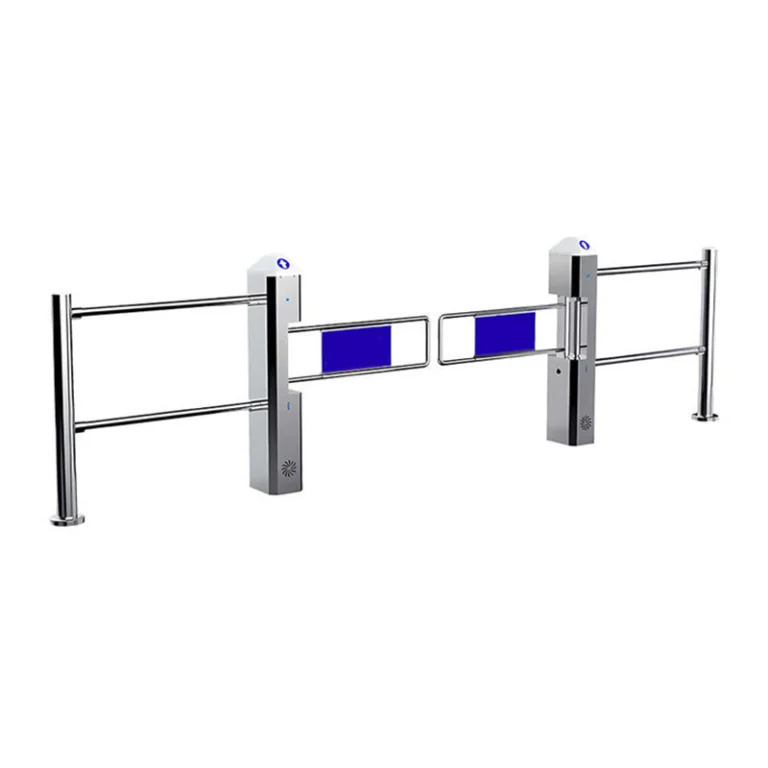 Supermarket vertical swing gate