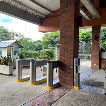 Tripod turnstiles used in schools