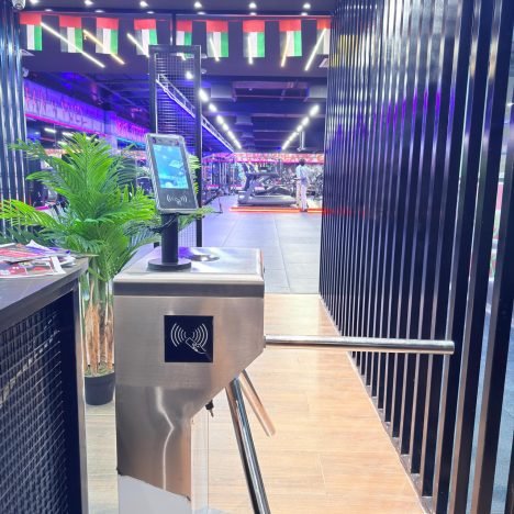 tripod turnstiles for a gym in Dubai.
